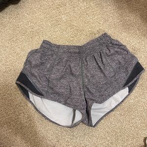 Grey lululemon Hotty hot shorts size 4